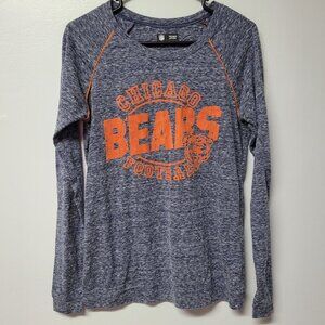 NFL Chicago Bears Shirt Football Blue Orange Illinois Team Fan Apparel Womens S